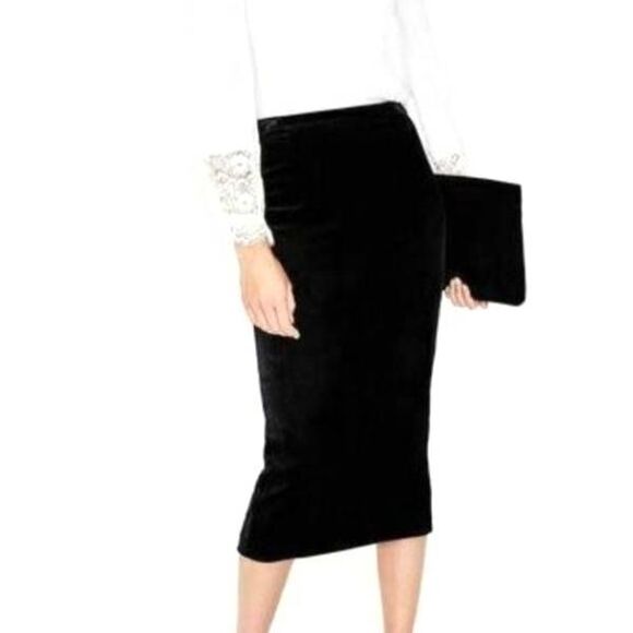 Boden Dresses & Skirts - Boden  Lorna black  Velvet Pencil Skirt US 8R